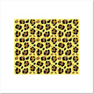 Leopard print spot pattern background Posters and Art